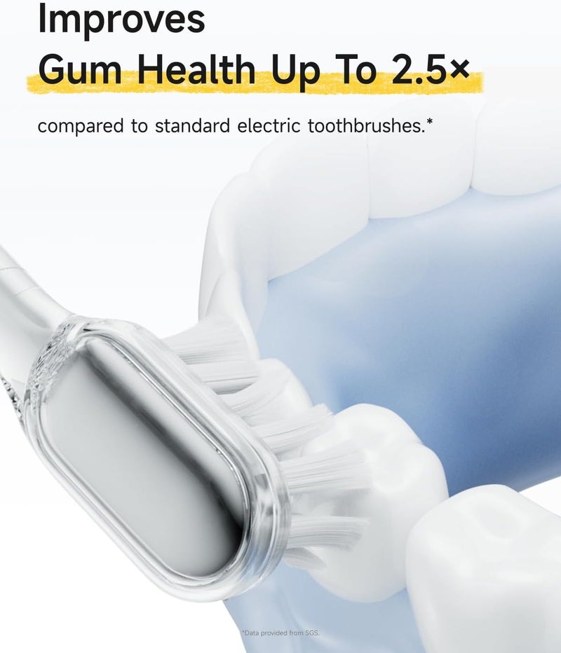 Laifen Wave Special Electric Toothbrush, New 2025 Version Oscillation & Vibration Sonic Electric Toothbrush for Adults with App, 2 Brush Heads, IP68 Waterproof Travel Powered Toothbrush (Matte White) - Image 3